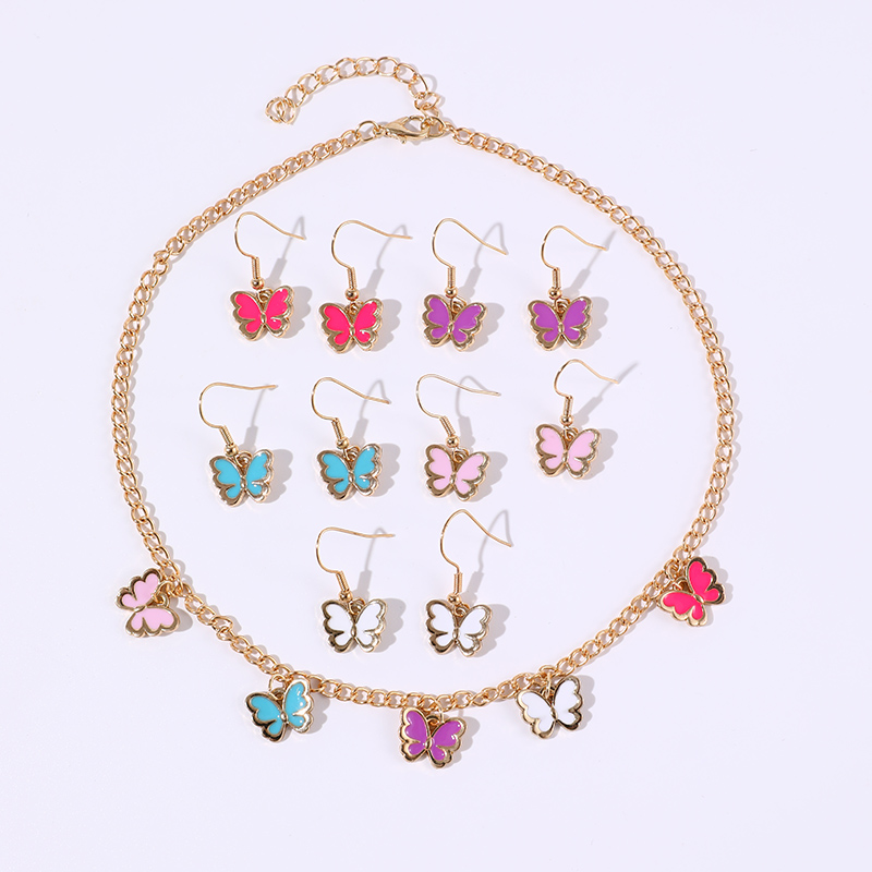 Cute Sweet Butterfly Alloy Girl's Jewelry Set display picture 10