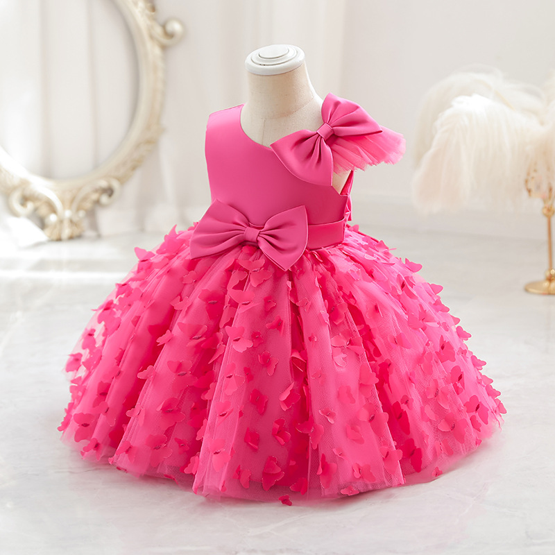 Elegant Prinzessin Einfarbig Polyester Mädchen Kleider display picture 5