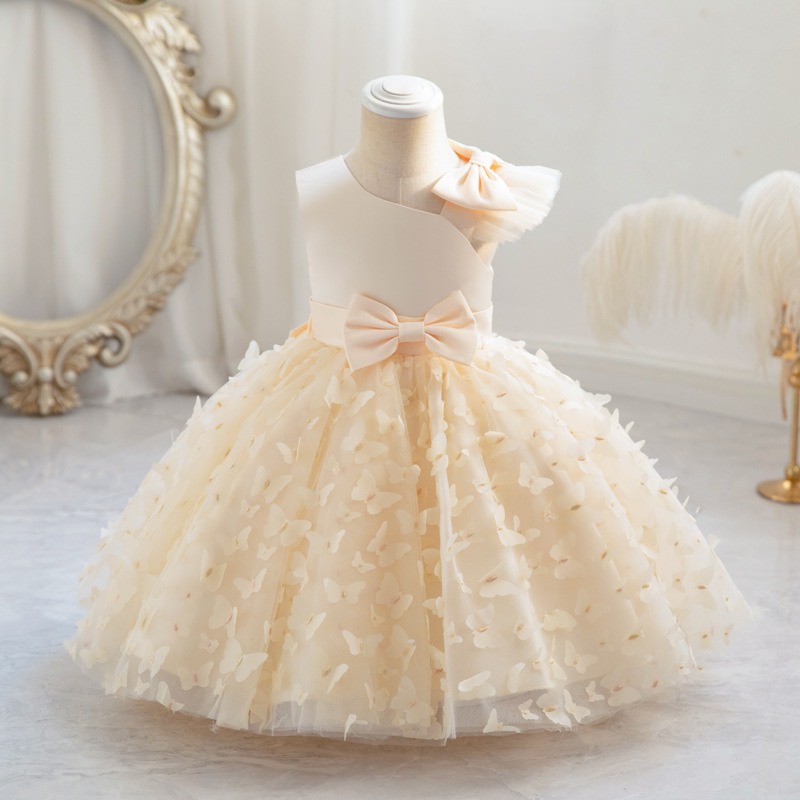 Elegant Princess Solid Color Polyester Girls Dresses display picture 9
