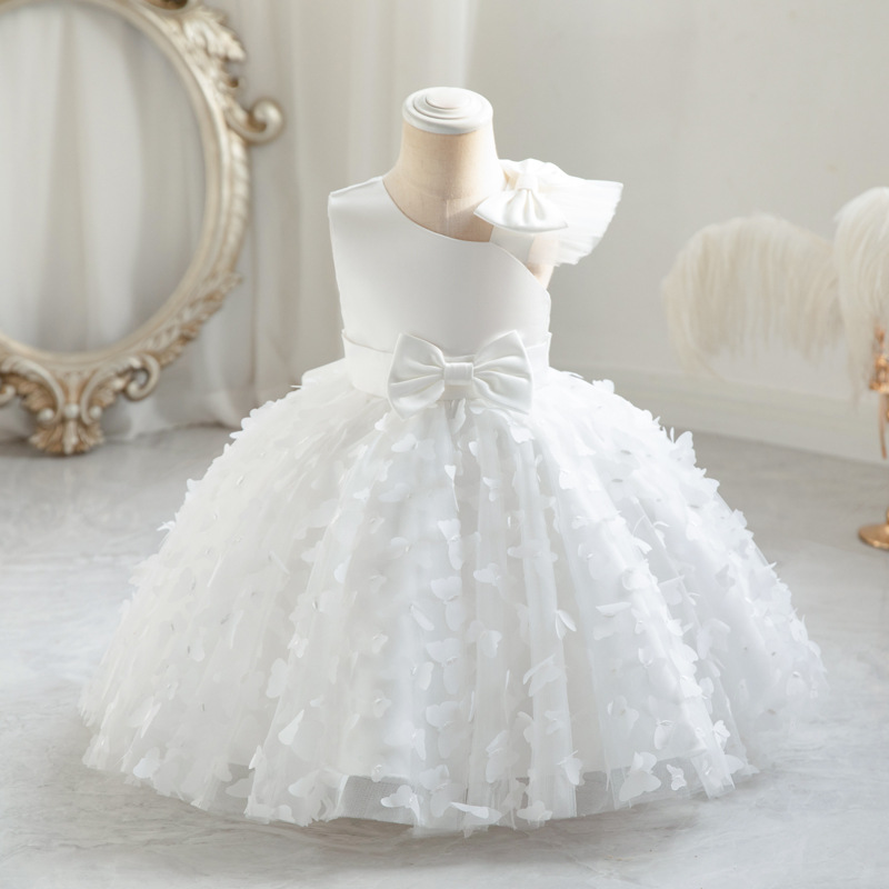 Elegant Princess Solid Color Polyester Girls Dresses display picture 10