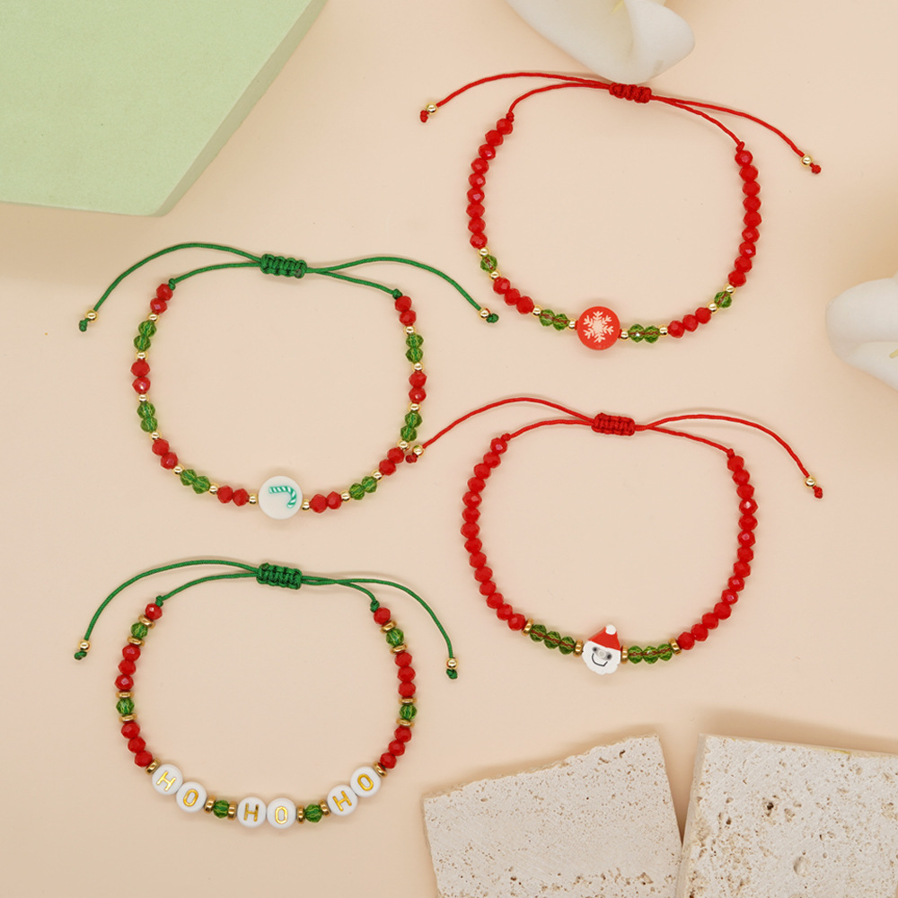 Cute Christmas Tree Snowman Artificial Crystal Christmas Women's Bracelets display picture 3