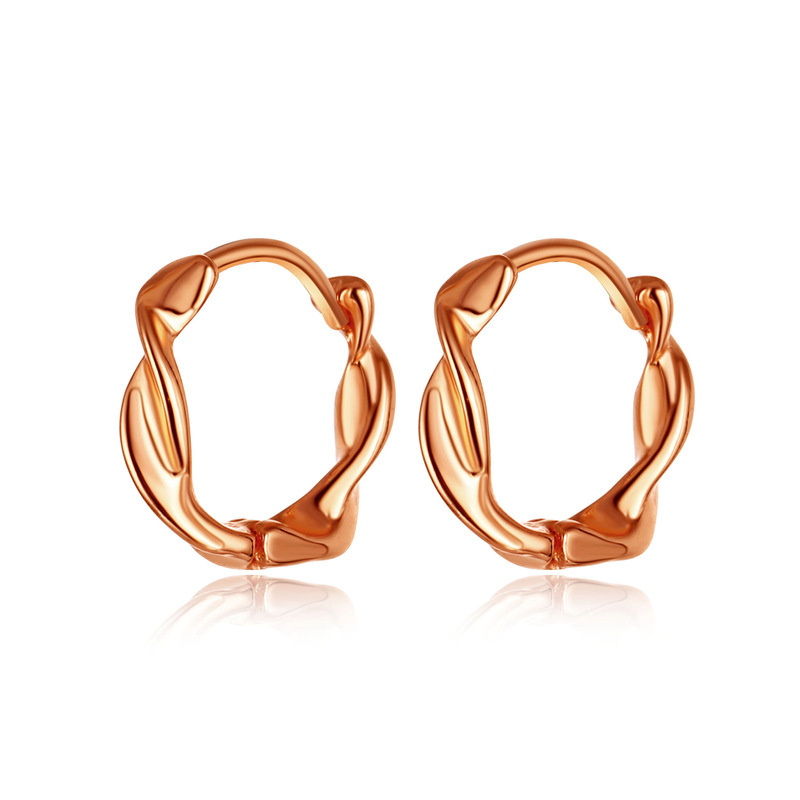 1 Pair Basic Retro Geometric Solid Color Plating Copper Alloy Brass 14K Gold Plated Ear Studs display picture 3