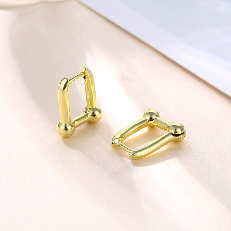 1 Pair Basic Retro Heart Shape Bow Knot Plating Copper Alloy Brass 14K Gold Plated Ear Studs display picture 11