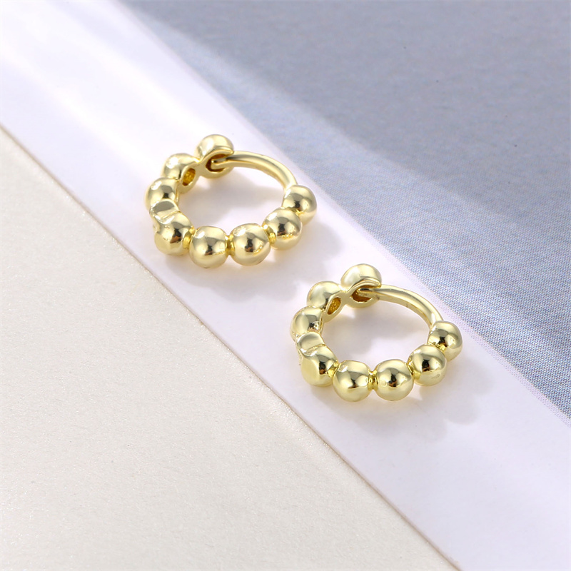 1 Pair Basic Retro Heart Shape Bow Knot Plating Copper Alloy Brass 14K Gold Plated Ear Studs display picture 12