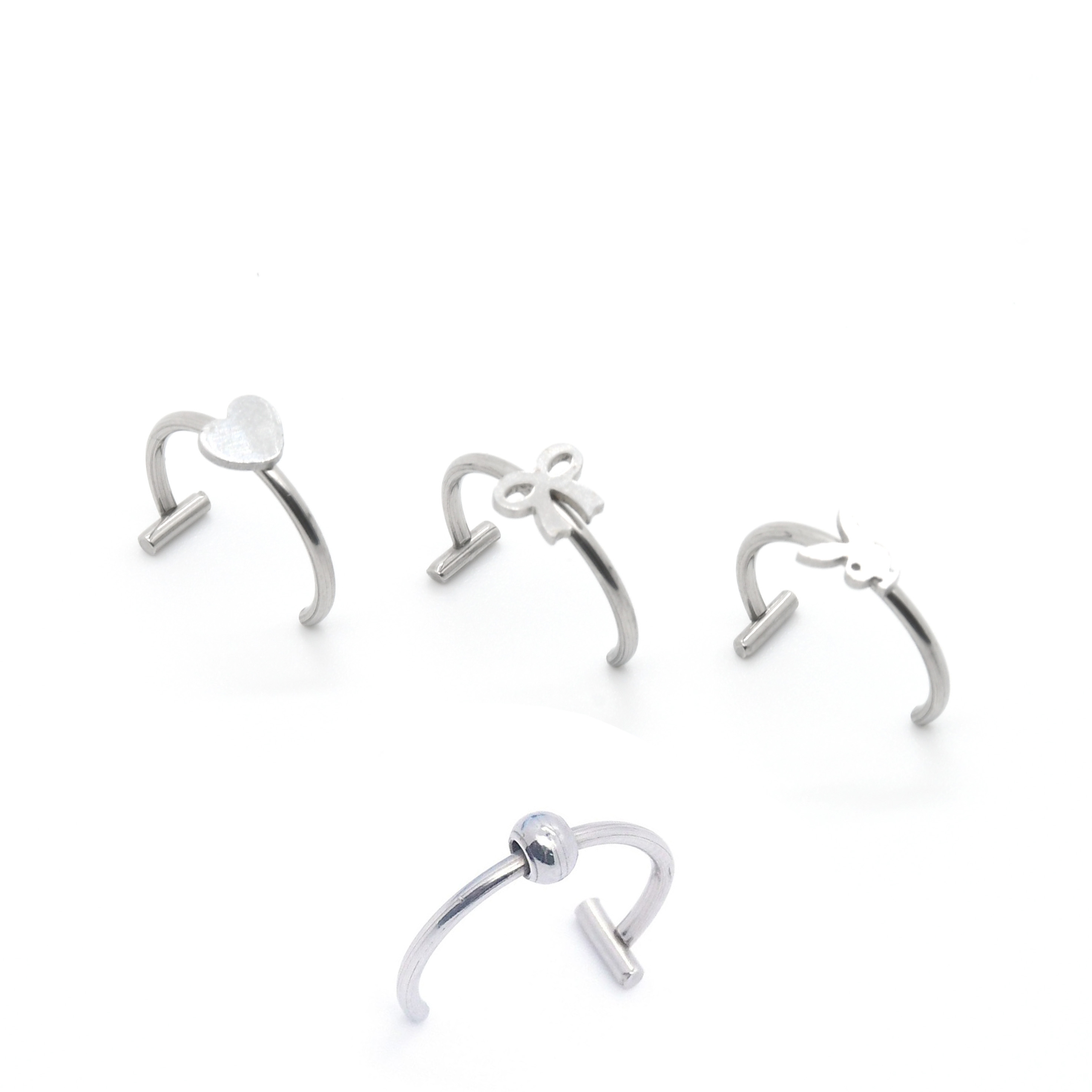Simple Style Cross Stainless Steel Polishing Lip Stud display picture 15