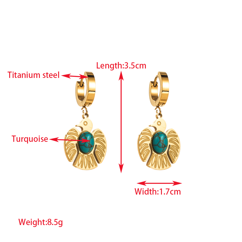 1 Pair Elegant Lady Round Oval Heart Shape Inlay 316 Stainless Steel  Rhinestones 14K Gold Plated Drop Earrings display picture 7