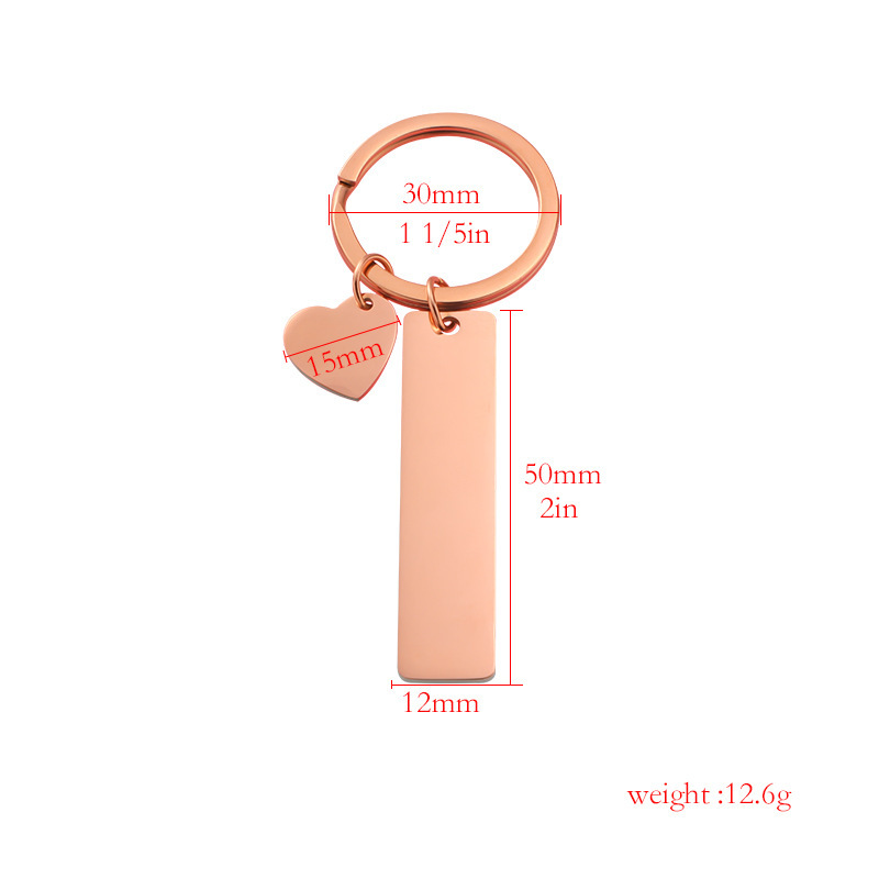 Einfacher Stil Koreanische Art Einfarbig Rostfreier Stahl Keiner Frau Taschenanhänger Schlüsselbund display picture 1