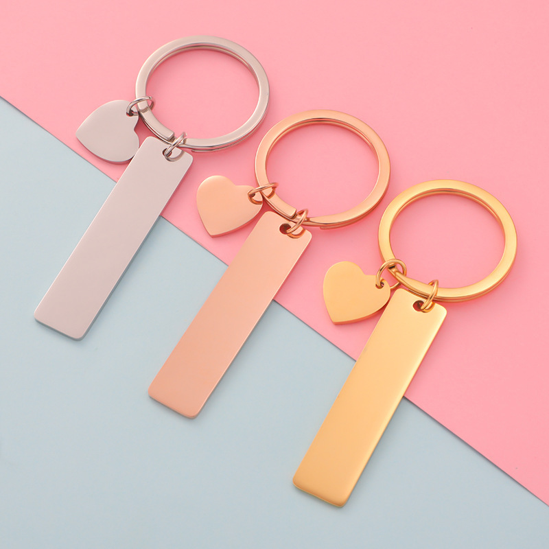 Einfacher Stil Koreanische Art Einfarbig Rostfreier Stahl Keiner Frau Taschenanhänger Schlüsselbund display picture 2