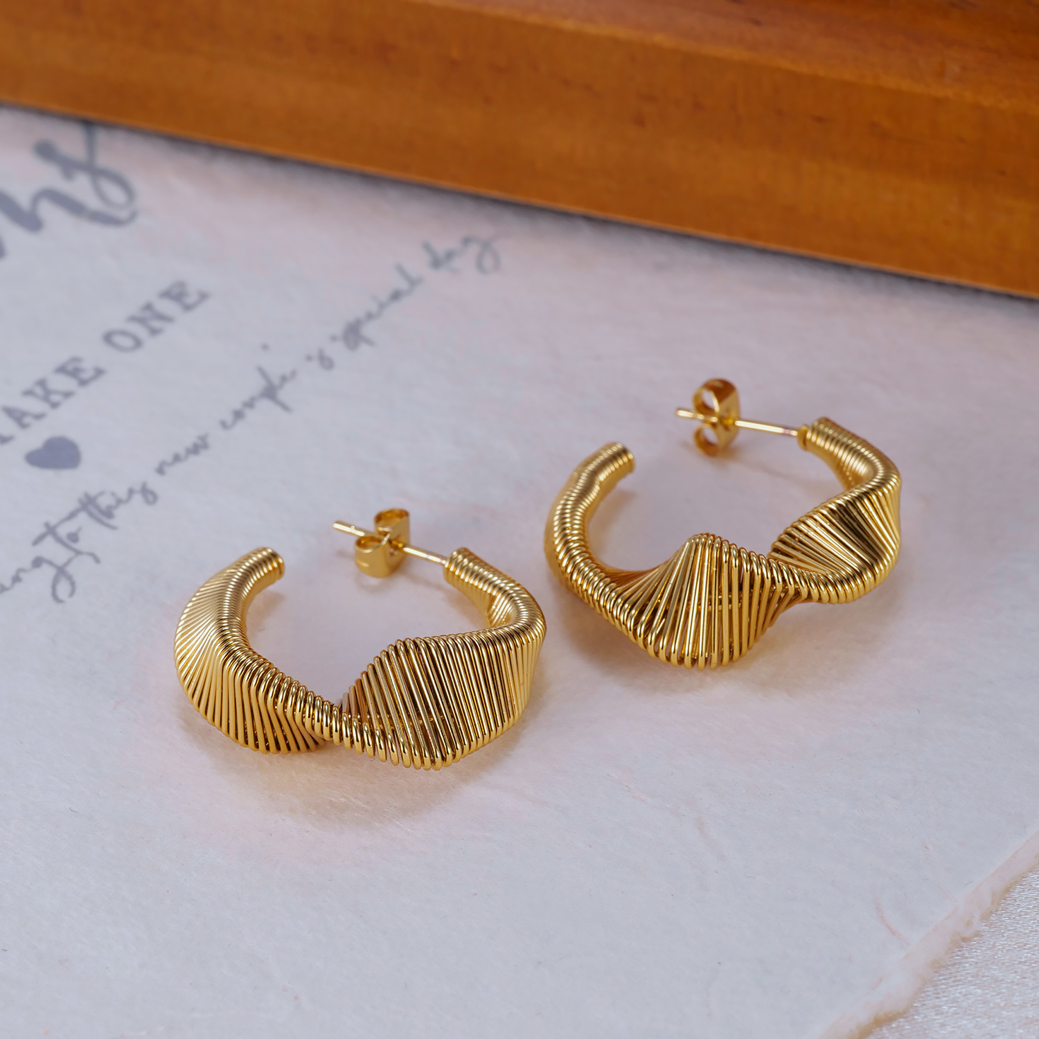 1 Piece Vintage Style Simple Style Irregular Irregular Stainless Steel No Inlay Earrings display picture 5