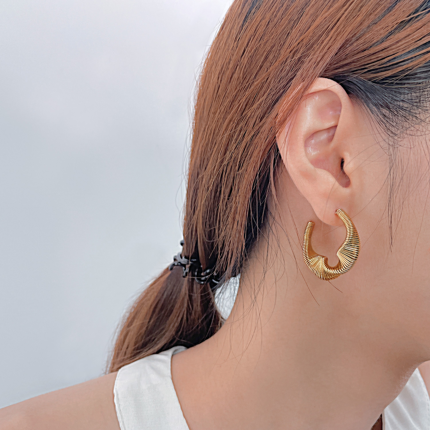 1 Piece Vintage Style Simple Style Irregular Irregular Stainless Steel No Inlay Earrings display picture 11