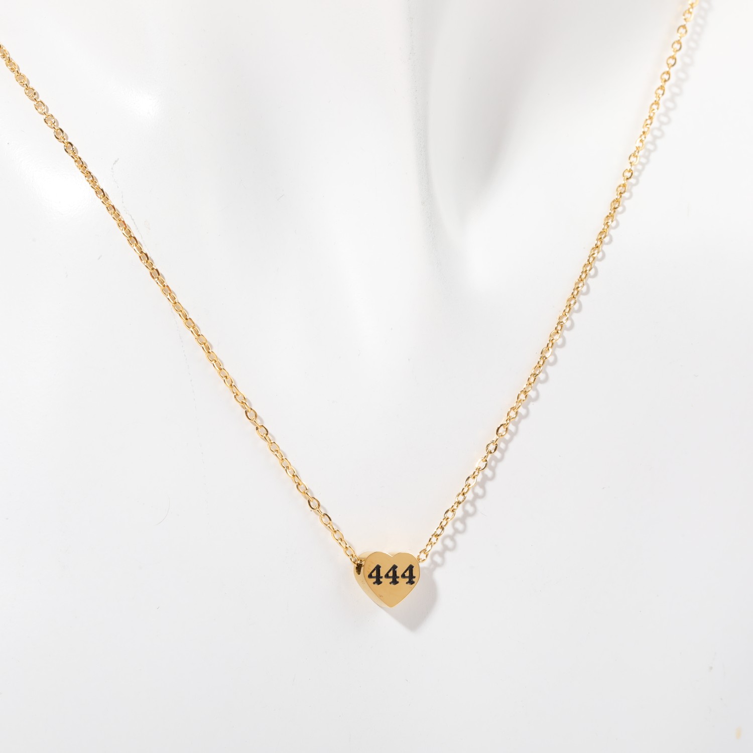 201 Stainless Steel 304 Stainless Steel Gold Plated Commute Plating Number Necklace display picture 7
