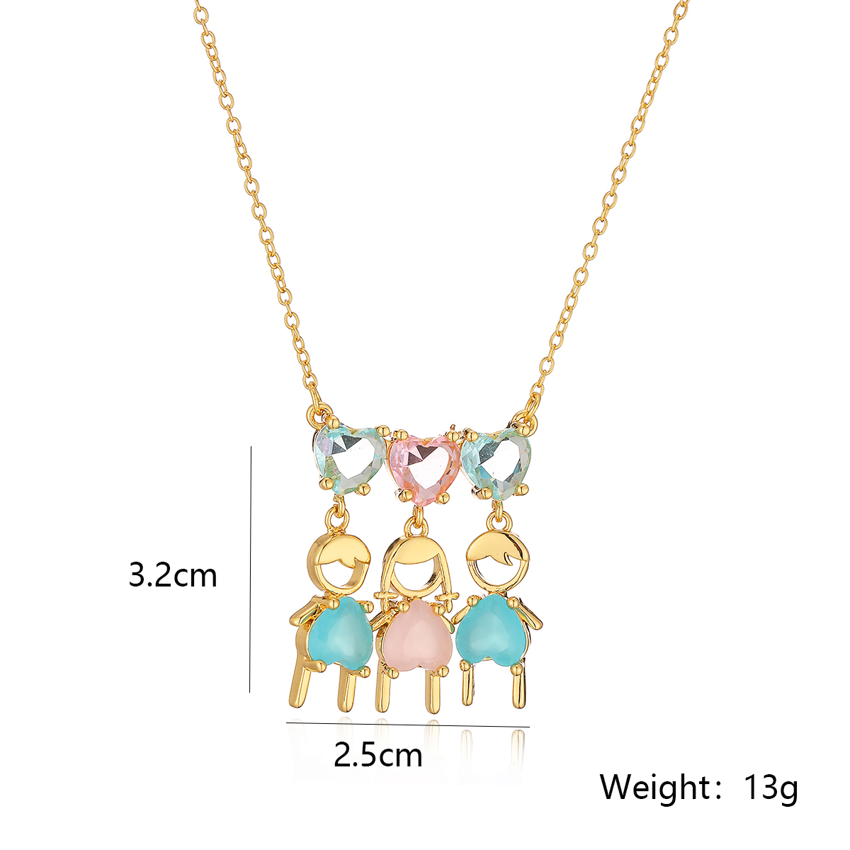 Simple Style Commute Square Copper 18k Gold Plated Zircon Pendant Necklace In Bulk display picture 1