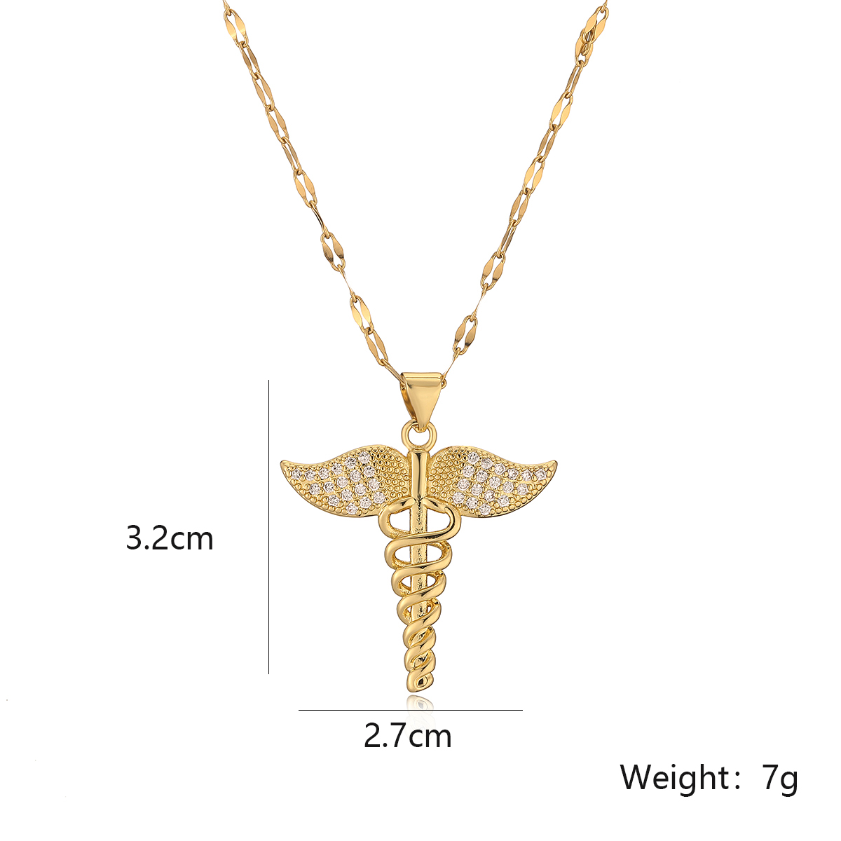 Simple Style Commute Cross Copper Plating Inlay Zircon 18k Gold Plated Women's Pendant Necklace display picture 1