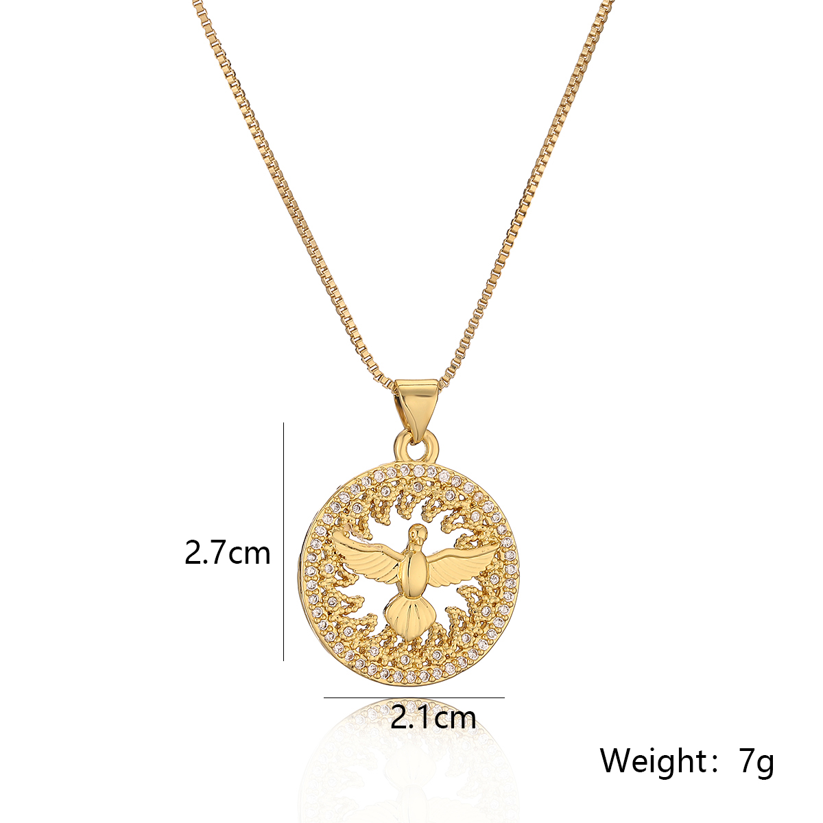 Simple Style Commute Solid Color Copper Plating Inlay Zircon 18k Gold Plated Women's Pendant Necklace display picture 1