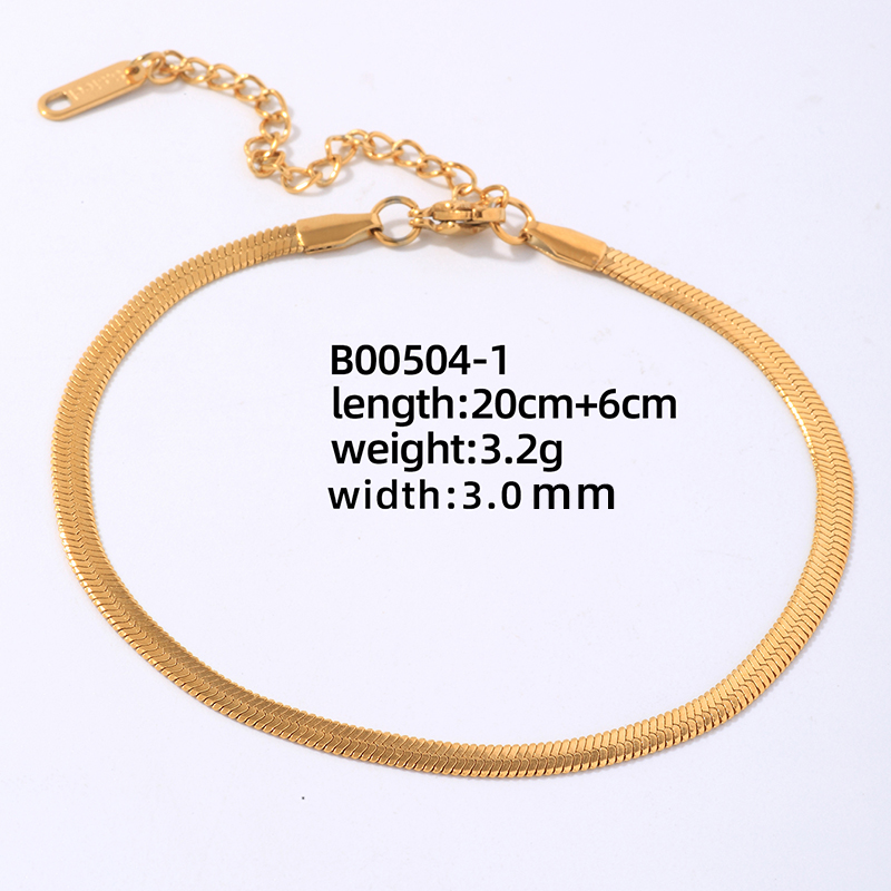 Hip-Hop Simple Style Commute Solid Color 304 Stainless Steel Bracelets In Bulk display picture 9