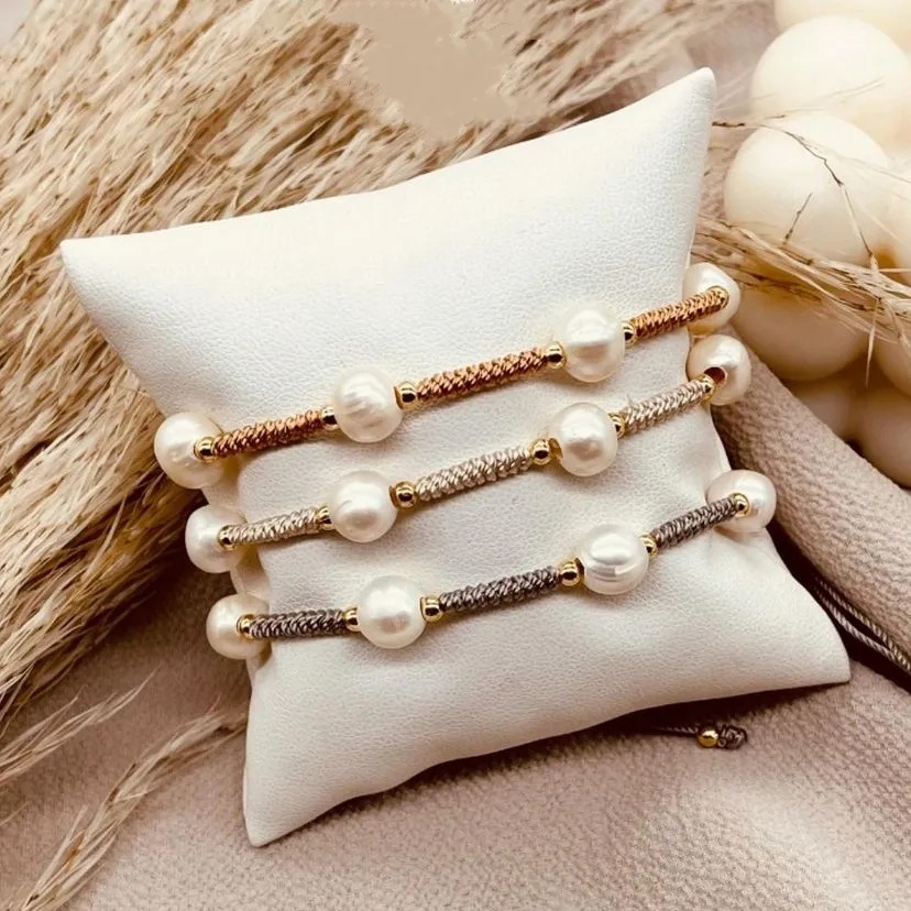 Simple Style Classic Style Geometric Artificial Pearl Mixed Materials Rope Women's Bracelets display picture 3