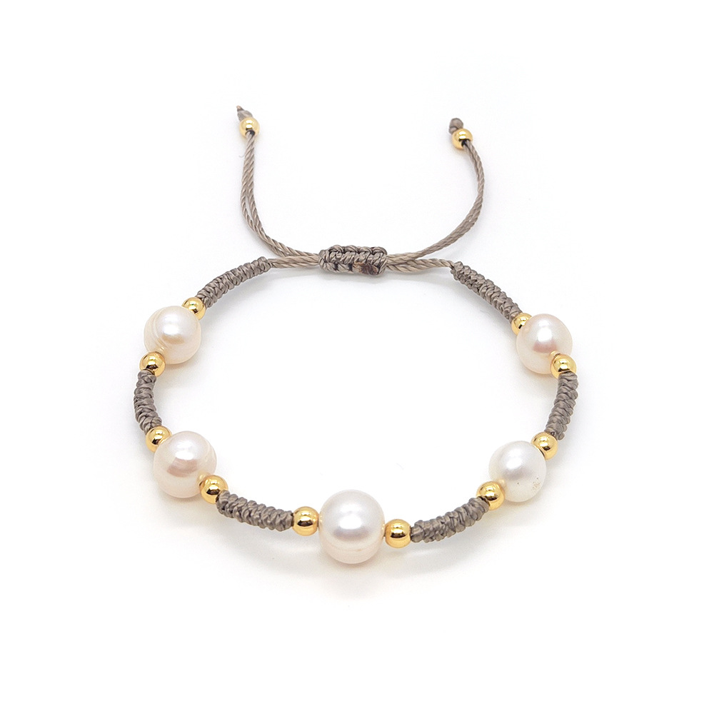 Simple Style Classic Style Geometric Artificial Pearl Mixed Materials Rope Women's Bracelets display picture 7