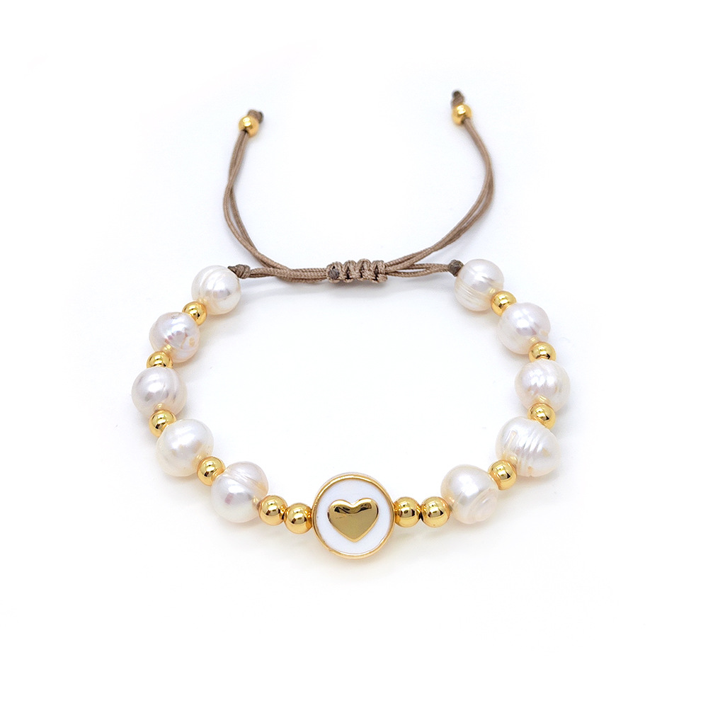 Elegant Basic Geometric Heart Shape Imitation Pearl Women's Bracelets display picture 5
