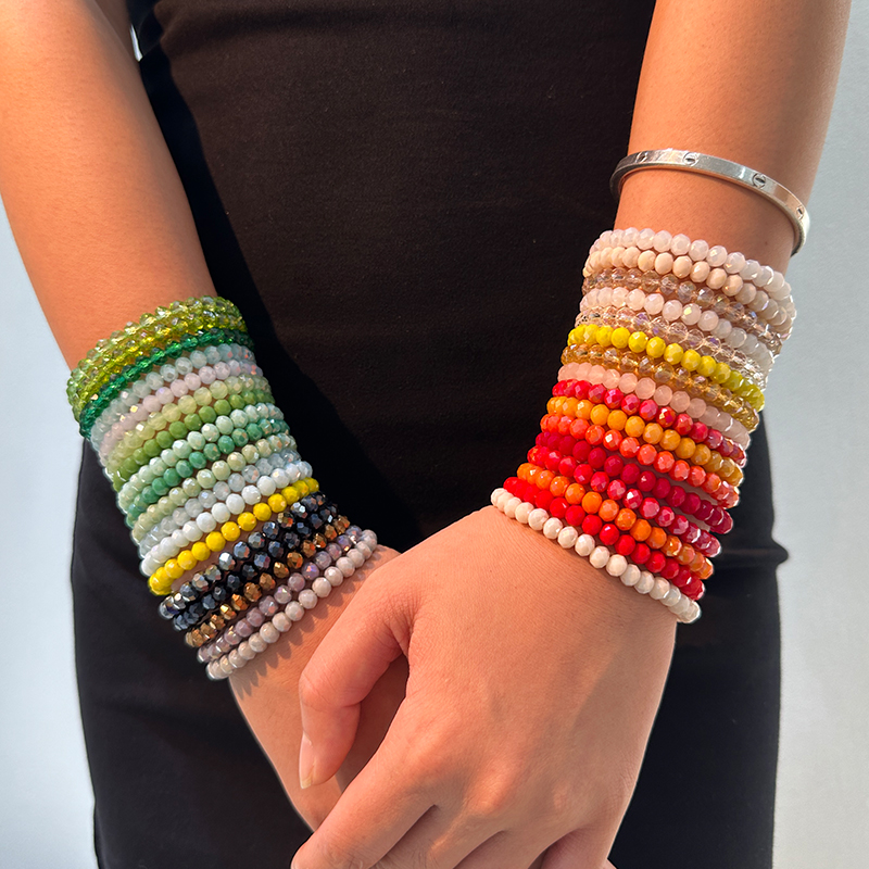 Casual Simple Style Commute Solid Color Artificial Crystal Wholesale Bracelets display picture 4