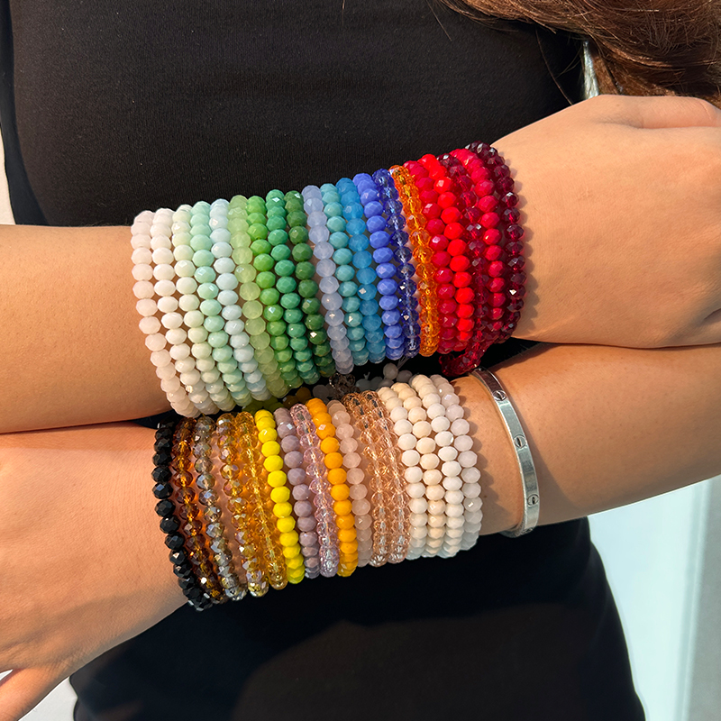 Casual Commute Solid Color Artificial Crystal Wholesale Bracelets display picture 4