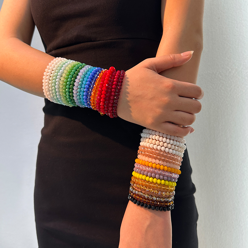 Casual Commute Solid Color Artificial Crystal Wholesale Bracelets display picture 2