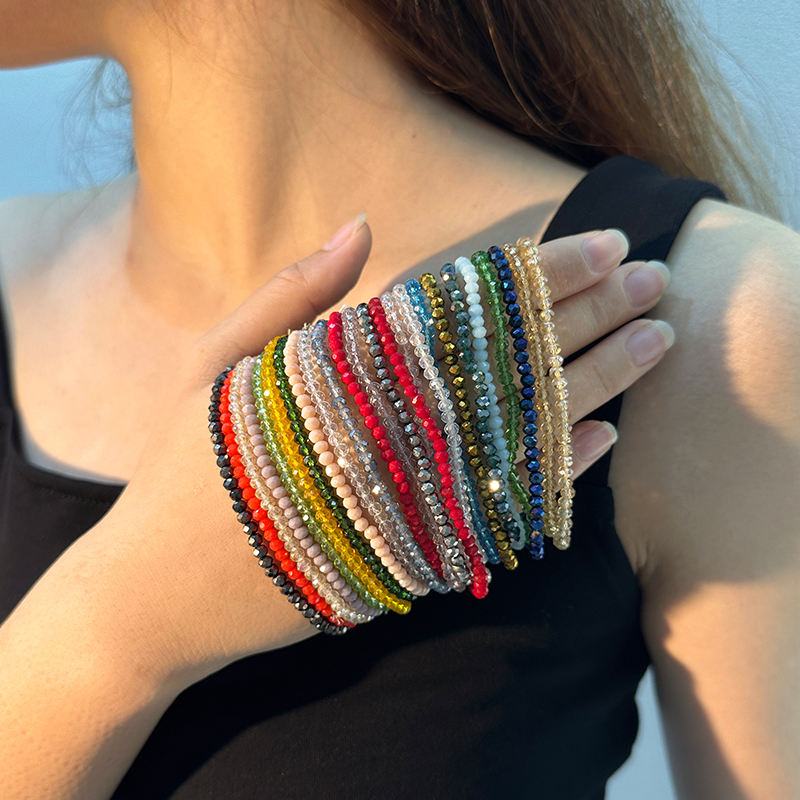 Casual Commute Round Artificial Crystal Knitting Women's Bracelets display picture 3