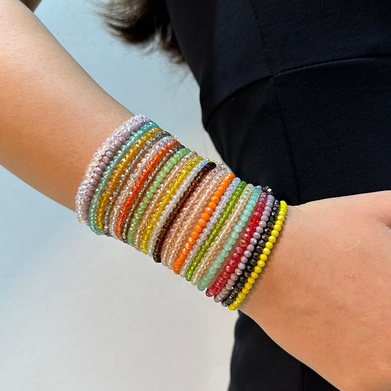 Casual Commute Round Artificial Crystal Knitting Women's Bracelets display picture 5