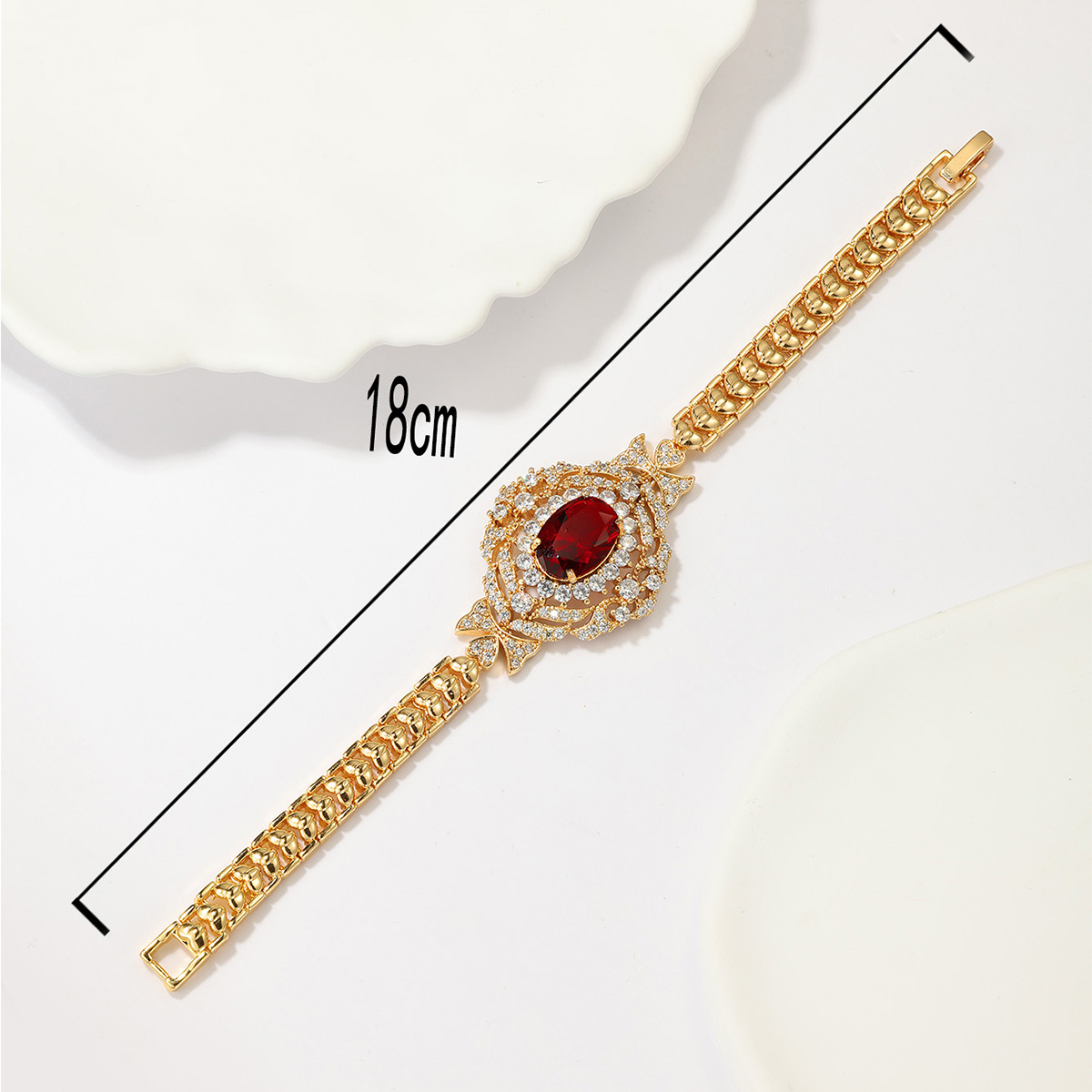 Elegant Luxurious Gem Copper Inlay Zircon Bracelets display picture 9