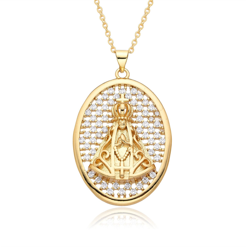 Hip-Hop Vintage Style Simple Style Geometric 304 Stainless Steel Copper Plating Inlay Zircon K Gold Plated Unisex Pendant Necklace display picture 6