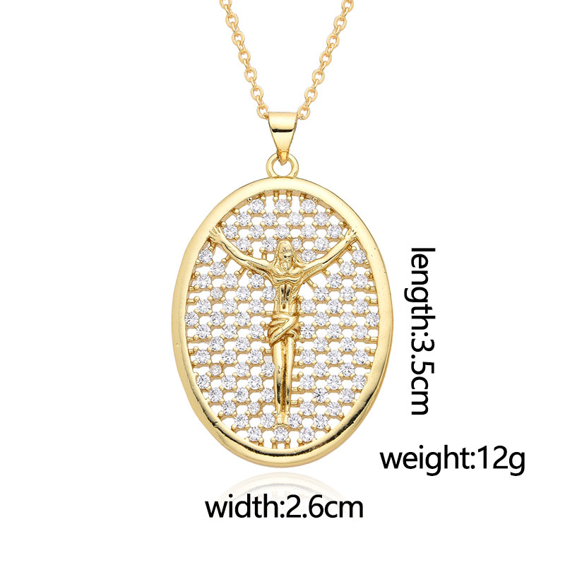 Hip-Hop Vintage Style Simple Style Geometric 304 Stainless Steel Copper Plating Inlay Zircon K Gold Plated Unisex Pendant Necklace display picture 1
