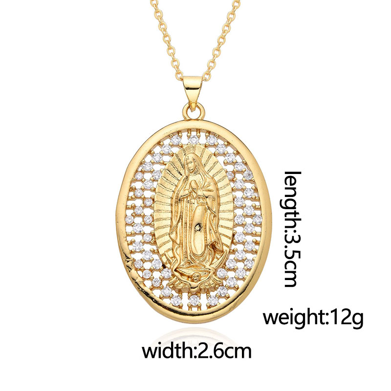 Hip-Hop Vintage Style Simple Style Geometric 304 Stainless Steel Copper Plating Inlay Zircon K Gold Plated Unisex Pendant Necklace display picture 4