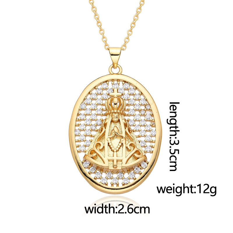 Hip-Hop Vintage Style Simple Style Geometric 304 Stainless Steel Copper Plating Inlay Zircon K Gold Plated Unisex Pendant Necklace display picture 2