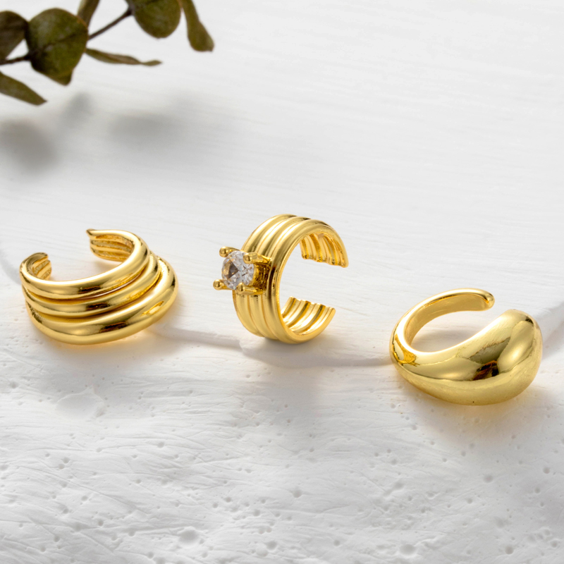 1 Piece Vintage Style Cool Style Geometric Eye Snake Plating Copper 18k Gold Plated Ear Studs display picture 5