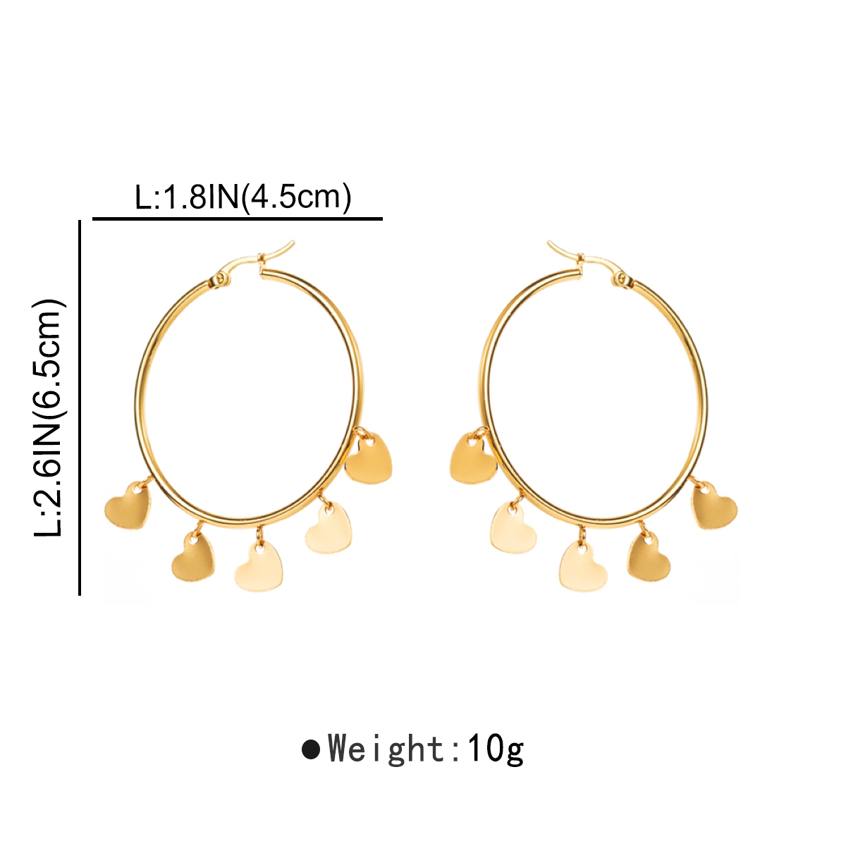 1 Paire Style Simple Couleur Unie Acier Inoxydable Boucles D'oreilles Cerceau display picture 1