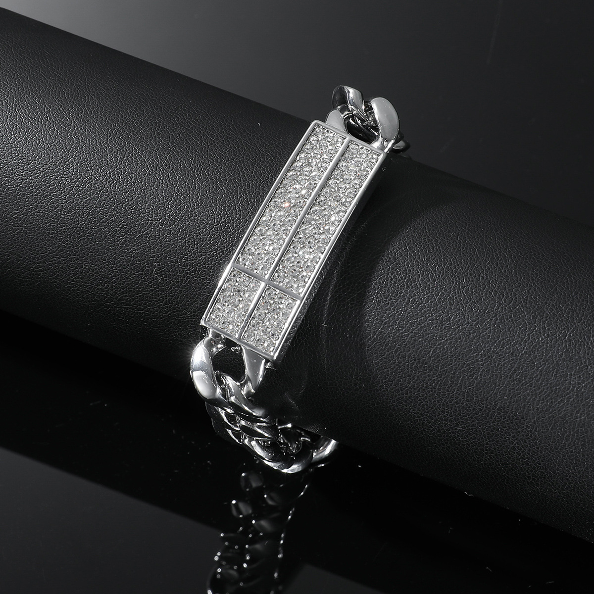 Hip Hop Geometrisch Legierung Inlay Zirkon Männer Armbänder display picture 4