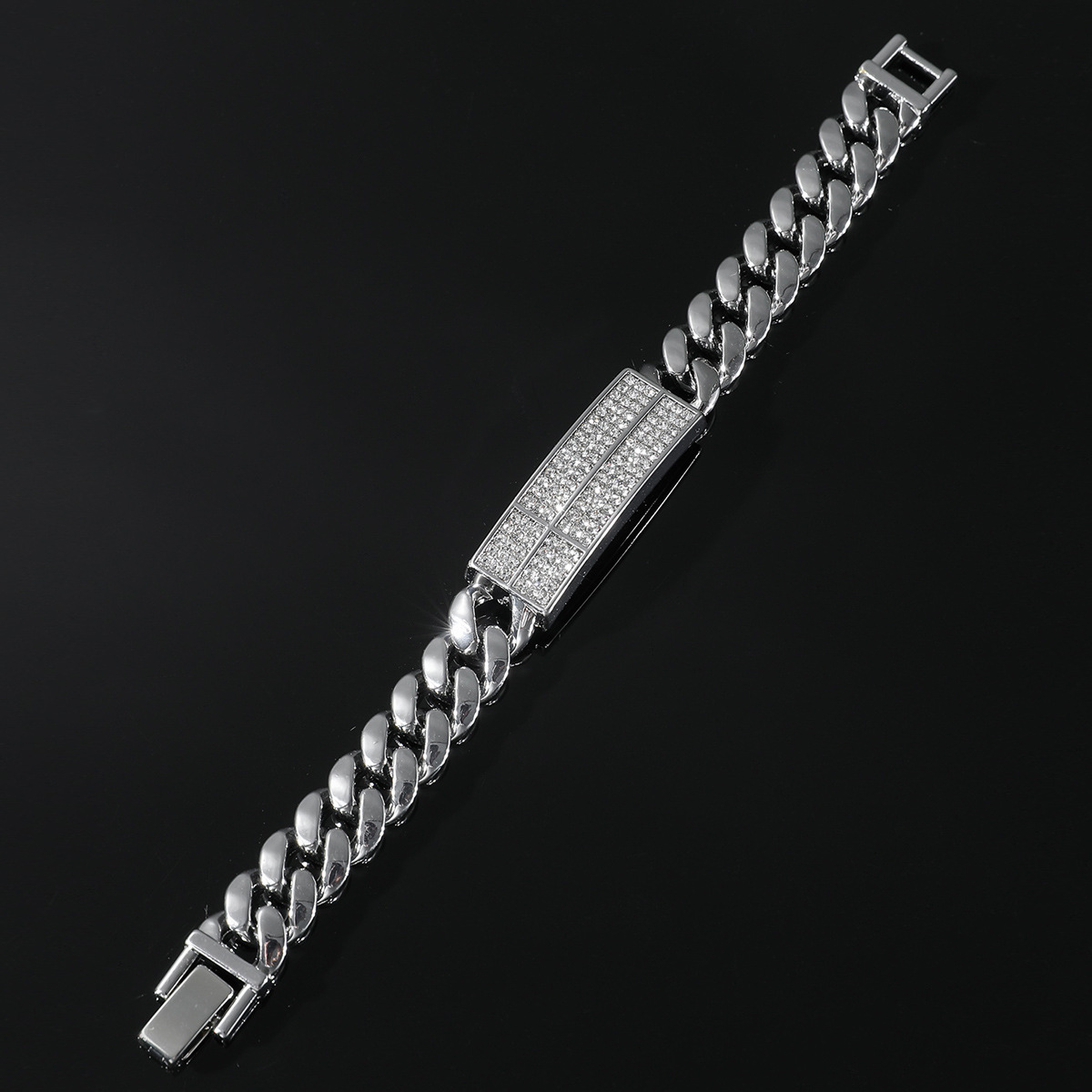 Hip Hop Geometrisch Legierung Inlay Zirkon Männer Armbänder display picture 5