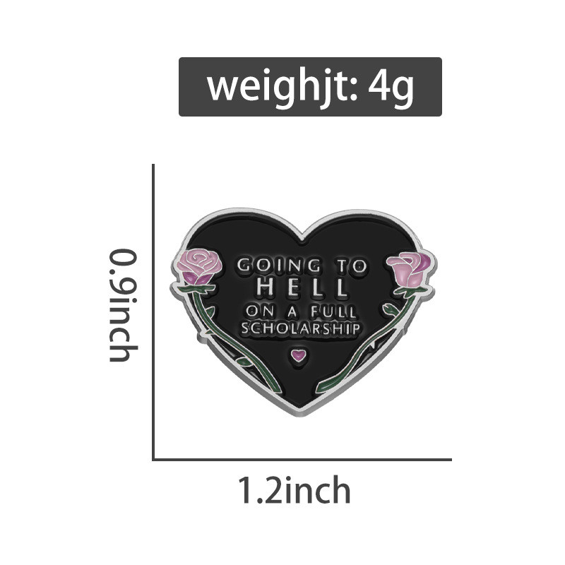 Cartoon Style Letter Heart Shape Skull Alloy Plating Unisex Brooches display picture 13