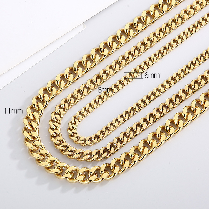 Stainless Steel 18K Gold Plated Simple Style Plating Geometric Bracelets Necklace display picture 1