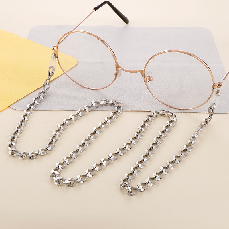 Business Solid Color Titanium Steel Women's Glasses Chain display picture 7