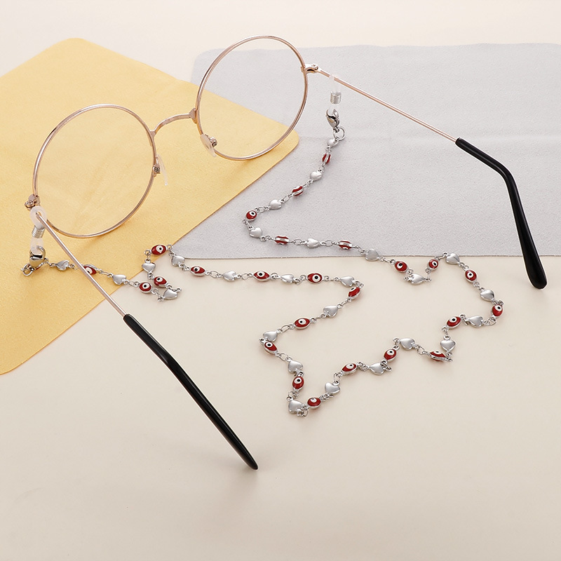 Basic Solid Color Titanium Steel Women's Glasses Chain display picture 1