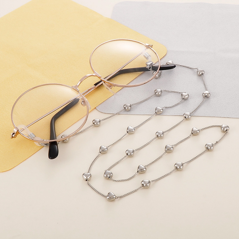 Basic Einfarbig Titan Stahl Frau Brillenkette display picture 3