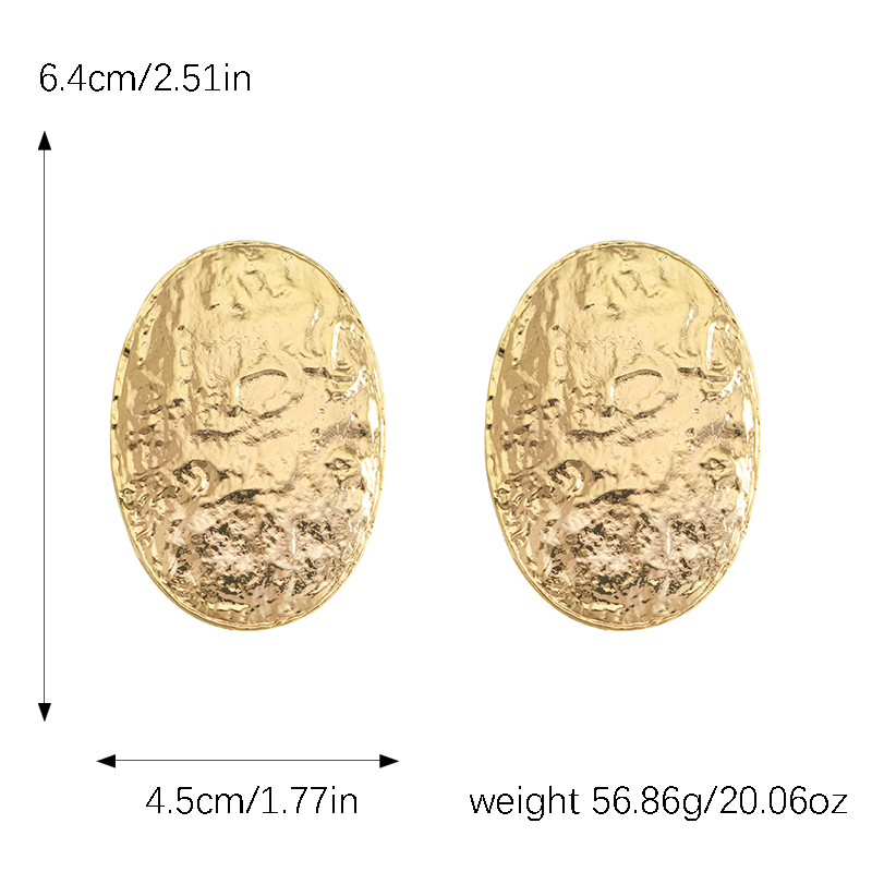 1 Piece Streetwear Oval Plating Alloy Gold Plated Silver Plated Ear Studs display picture 1