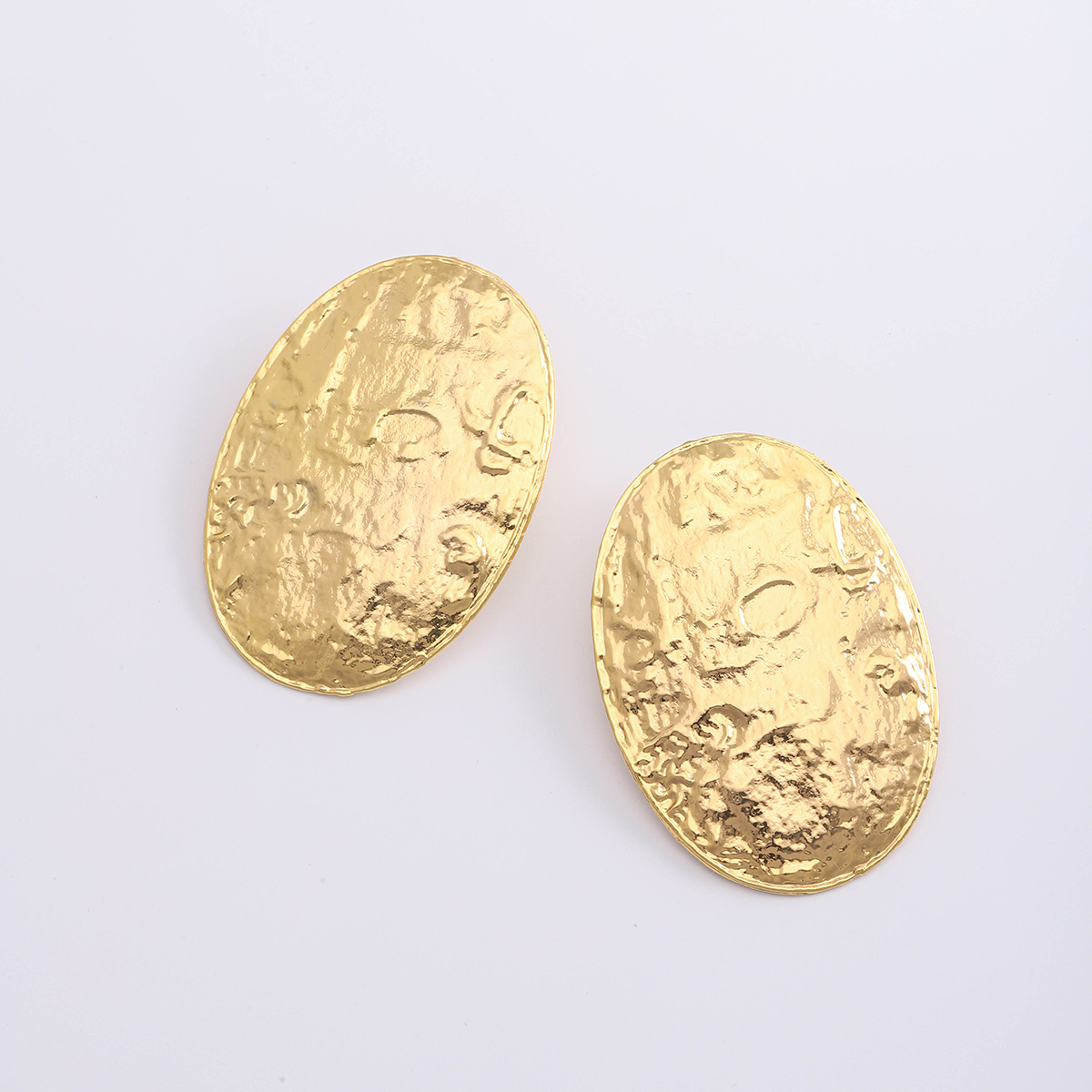 1 Piece Streetwear Oval Plating Alloy Gold Plated Silver Plated Ear Studs display picture 2