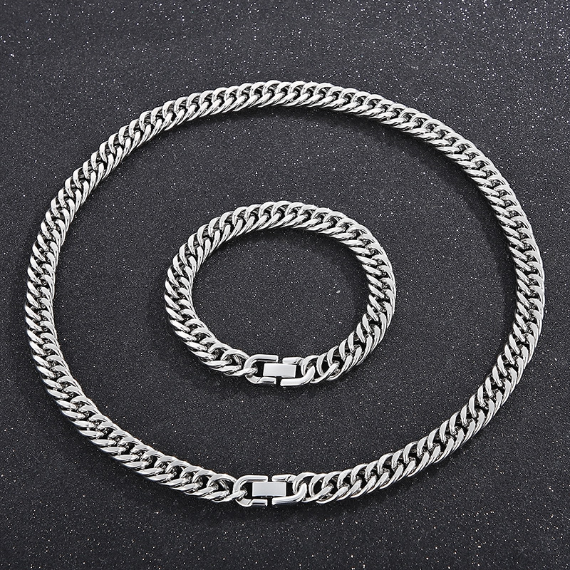 Simple Style Geometric Stainless Steel Bracelets Necklace display picture 1