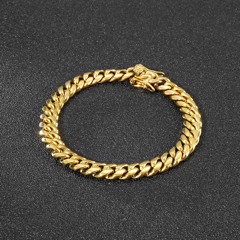 Acero Titanio Chapados en oro de 18k Estilo Simple Pulido Cadena Color Sólido Collar display picture 2