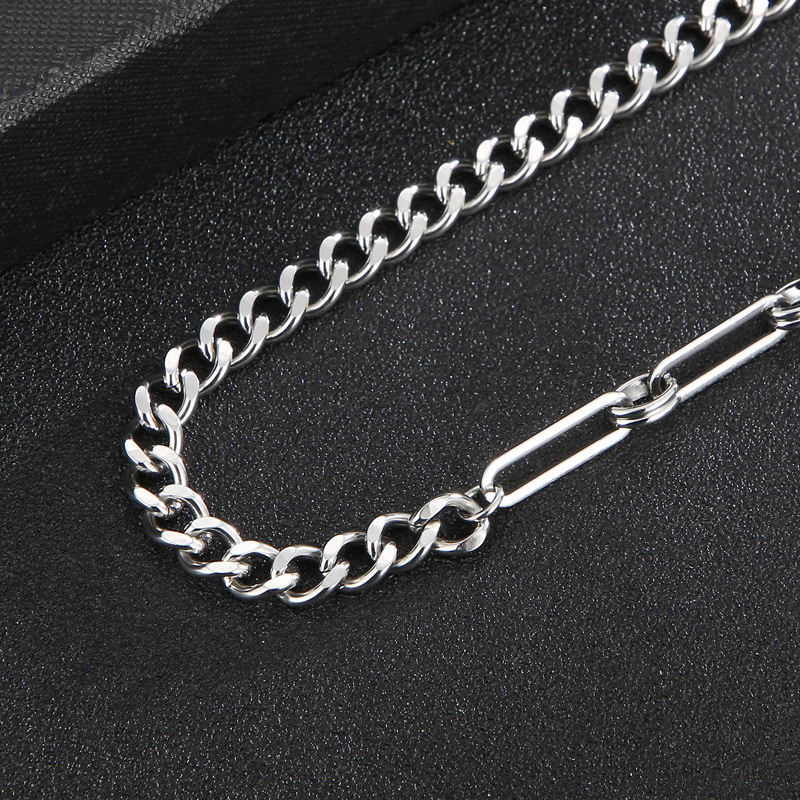 Großhandel Einfacher Stil Einfarbig Rostfreier Stahl Halskette display picture 1