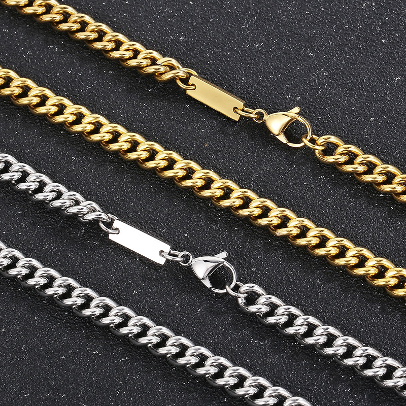 Stainless Steel 18K Gold Plated Simple Style Geometric Bracelets Necklace display picture 4