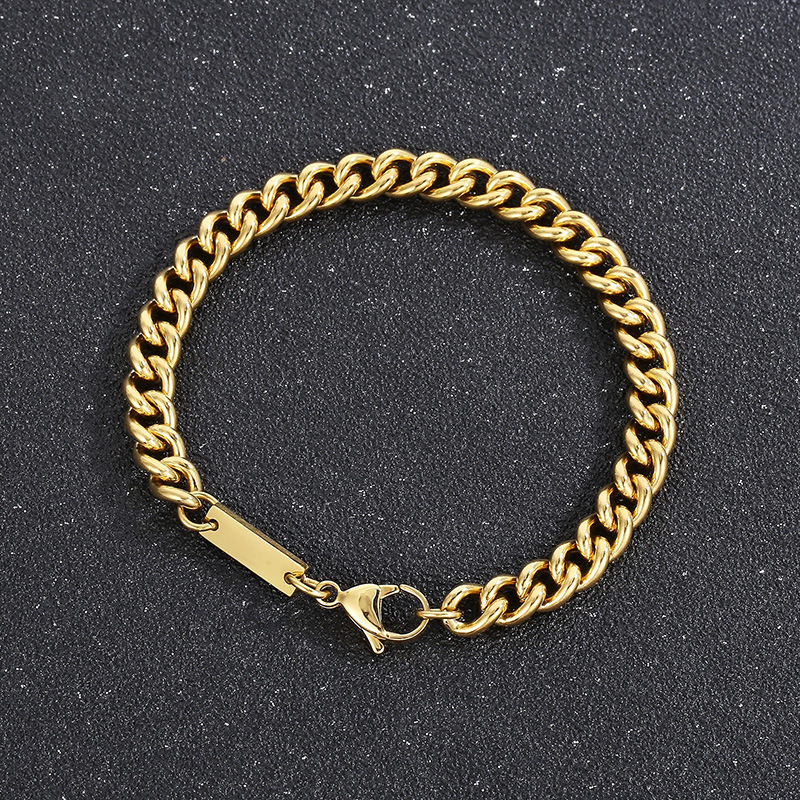 Stainless Steel 18K Gold Plated Simple Style Geometric Bracelets Necklace display picture 6