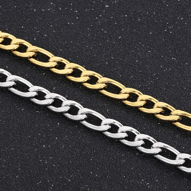 Stainless Steel 18K Gold Plated Simple Style Geometric Bracelets Necklace display picture 4