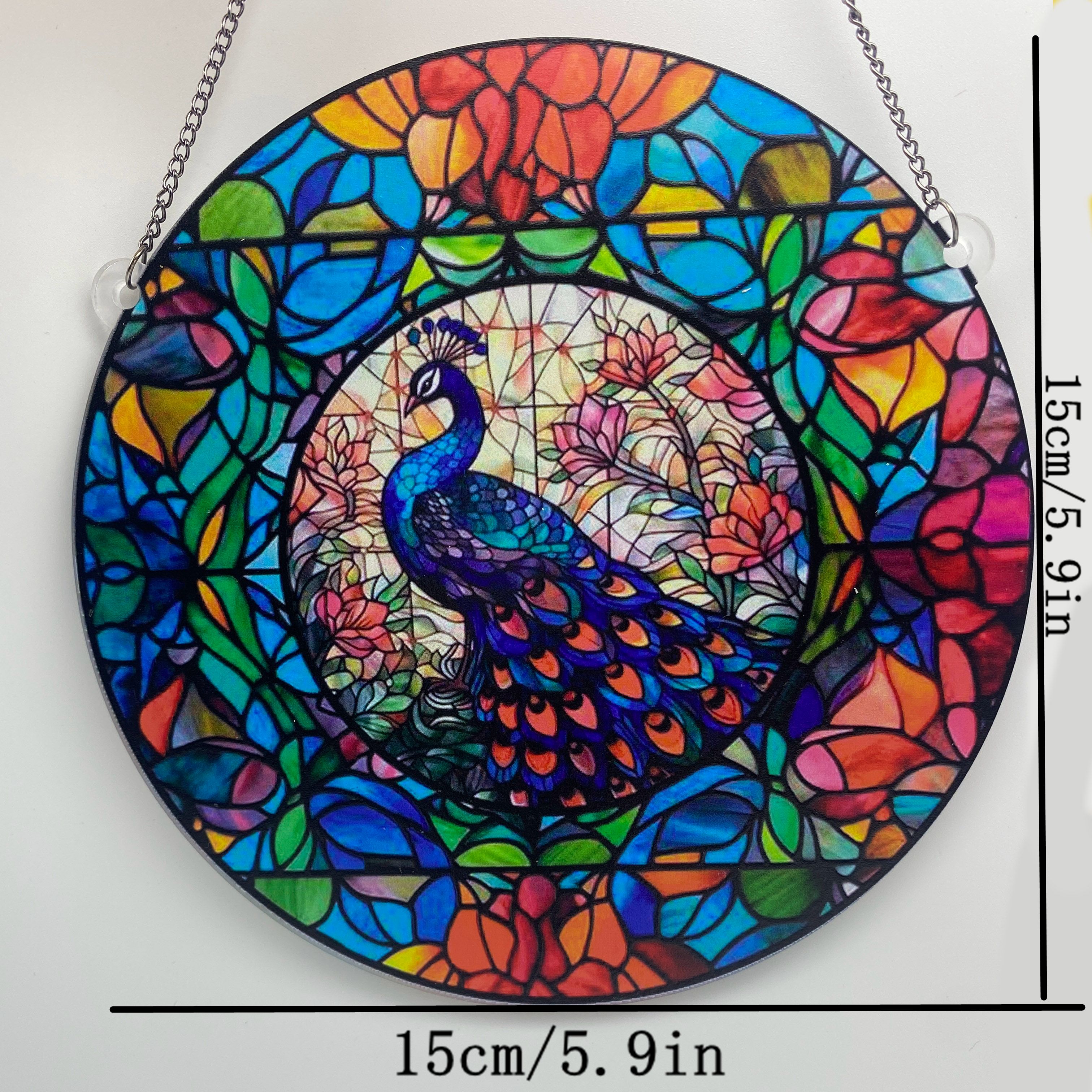 Cartoon Style Pastoral Artistic Peacock Flower Arylic Pendant Artificial Decorations display picture 4
